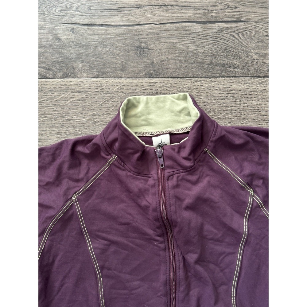 Prana Jacket Womens Small Purple Full Zip Athletic Stretch‎ Hiking Yoga USA Made - Picture 6 of 14